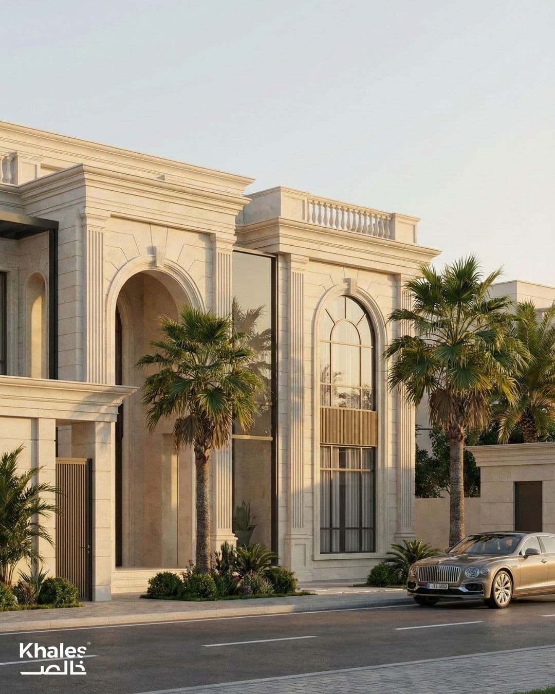 Neoclassical Luxury Estate with Arched Windows